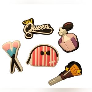 Croc Shoe Charms Jibbitz 5 Piece Queen and Makeup